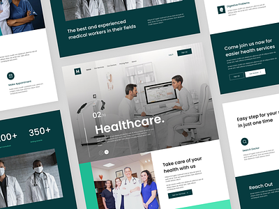 Healthcare Landing Page clinic consultation doctor doctors health healthcare homepage hospital landing page medical medical care patient ui uiux web design website