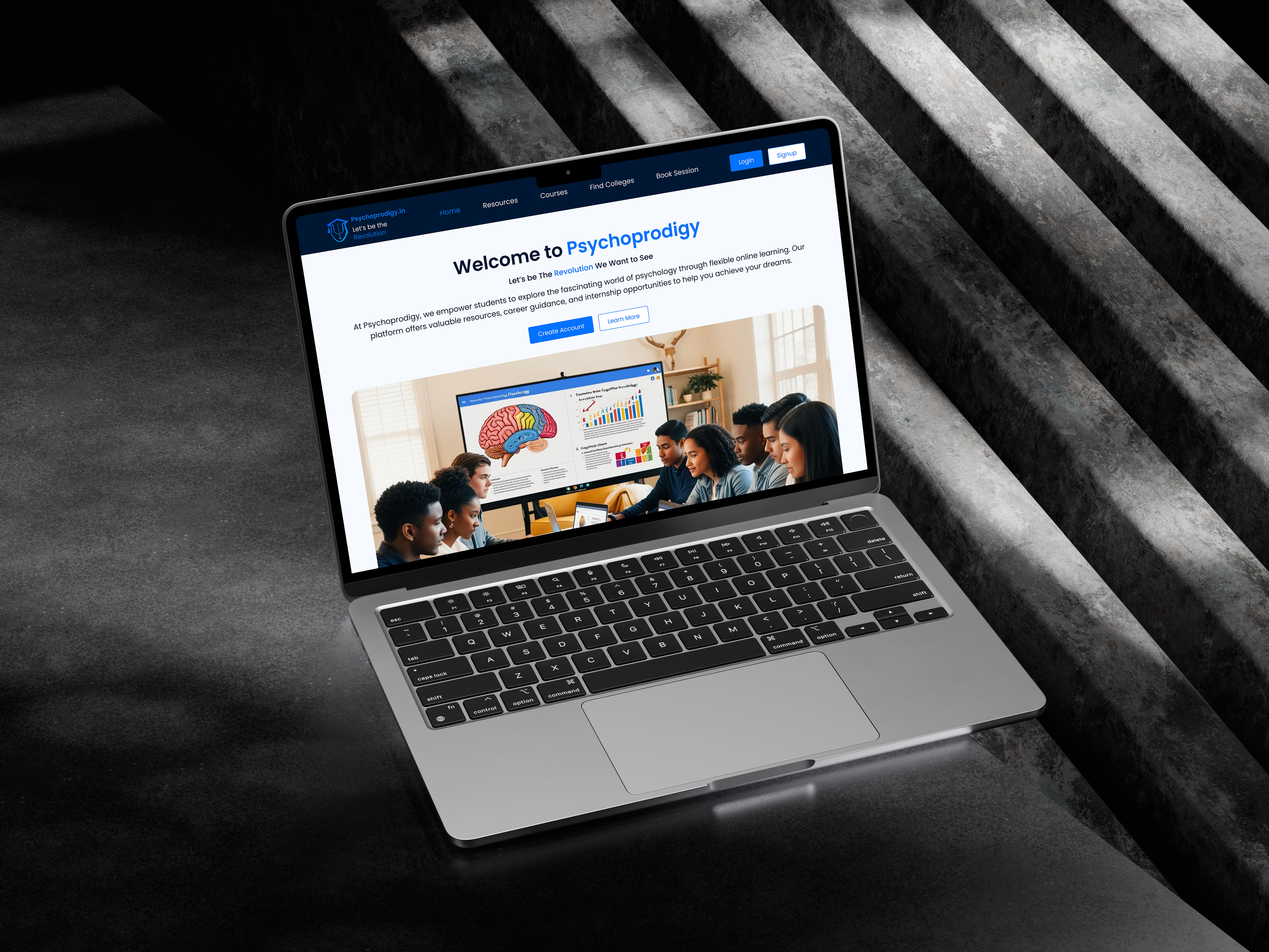 Example of Website Redesign - For PSYCHOPRODIGY