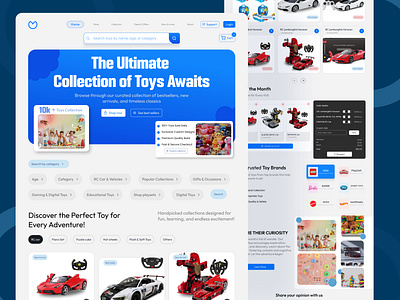 Kids Toy Store UI Design e commerce kids kids toys landing page toys landing page toys website ui ui design ui ux ux ux design website