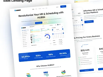 SaaS Landing Page landing page saas saas landing page ui