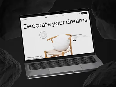 Dream Interiors – Home & Decor Website UI aesthetic spaces architecture creative interors decor trends dribbble ecommercedesign elegant desgin furnitureui home inspiration home styling homedecor interiordesign luxuryinteriors minimal ui modernliving timeless interiors user experience uxui design visual story telling web design