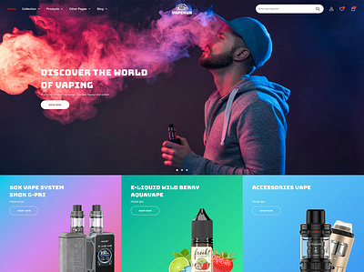 VapoHub – Vape & Accessories WooCommerce WordPress Theme e commerce ecommerce electronic cigarettes elementor eliquid shop shopify shopify theme tailwind css vape vape accessories vape shop vaping web design web development woocommerce woocommerce theme wordpress wordpress theme