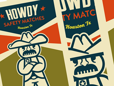 Howdy Safety Matches artwork branding concept design graphic design illustration logo vector