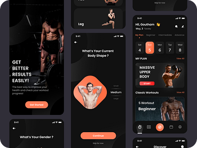 Fitness & Workout Mobile App application best fitness app design excercise fitness workout mobile app fitness app fitness app case stud fitness app designs gym app health care app mobile app mobile fitness app mobile fitness app designs sport app ui uiux workout