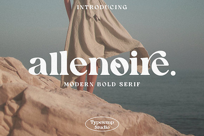 Allenoire - Modern Bold Serif Font art deco blog bold bold font classy clean logotype lovely font luxury luxury font minimal font minimalist retro font serif font simple vintage font wedding font