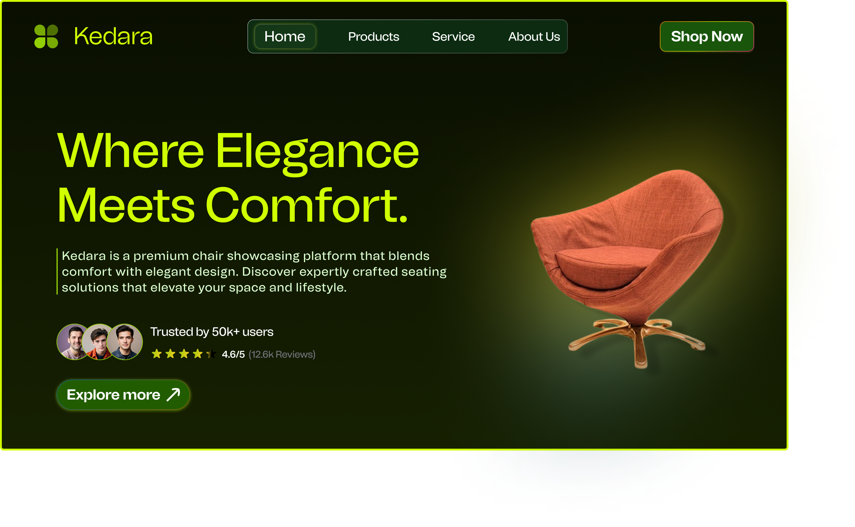 Furniture Landing Page Design app branding design furniture website graphic design trending website typography ui uidesign ux drsign web design website