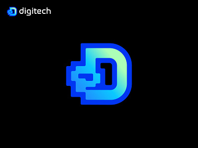 Digitech logo, D, Unused logo bold brand identity branding business logo company logo d logo digital identity letter mark logo logo design logodesigner logos logotype mark modern monogram startup logo tech technology