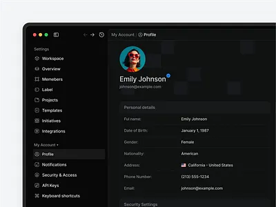 User Profile design [Dark theme] account account settings account settings design dark app design dark mode ui ux dark profile dark theme design dark theme examples dark theme ui designing profile profile preferences profile settings profile settings ui profile ui saas user profile user profile design user profile figma
