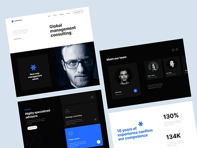 Consult Inc. - Website for a business consulting company clean consulting landing page corporate landing page corporate website landing page design minimal web design website design