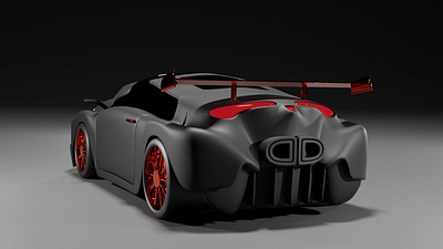 Car 3d animation black car lux sport super car ui