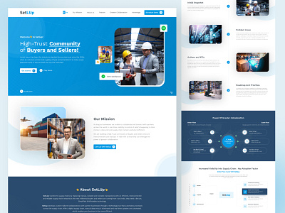 SetLUp Community of Buyers and Sellers Platform branding buyer company concept corporate courier design drones expedition homepage landing page logistics mover seler shipment shipping transporation ui ux