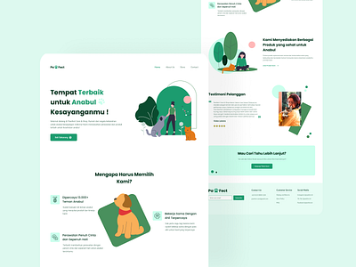 Pawfect Web Design - Home Landing Page design fun home page landing page pet ui uidesign uiux ux uxdesign web web design website design