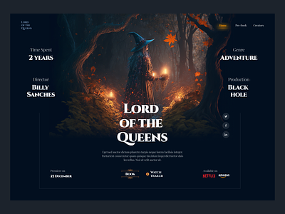 Movie booking page amazon plus book booking booking page concept design fairy fairy tale film magic magical magical world movie movie night netflix new movie release ui ux website