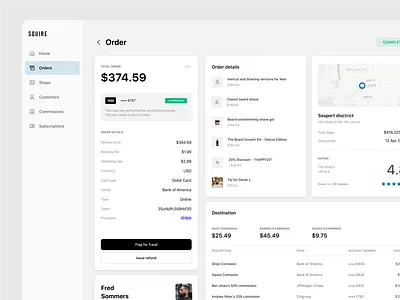 Order detail dashboard booking dashboard desktop detail ecommerce finance fintech menu navigation order order detail payment