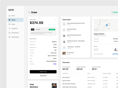 Order detail dashboard booking dashboard desktop detail ecommerce finance fintech menu navigation order order detail payment