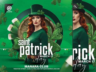 Saint Patrick Day Flyer green themed