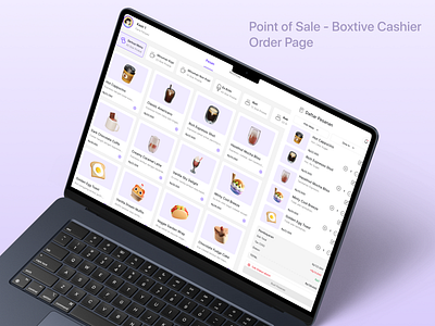 Point of Sale - Boxtive Cashier Order Page branding cashier cashier management dribbble figma inventory kitchen management point of sale product design responsive design saas ui uiux ux web design