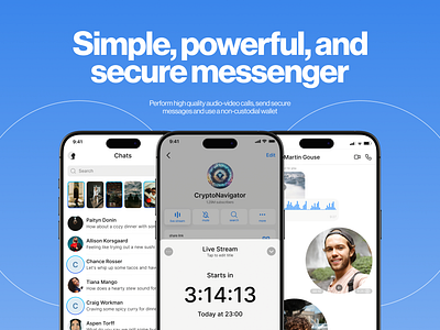 Social Messenger | Video Calls | Cryptocurrency android app branding design figma graphic design illustration ios logo mobile ui ux vector
