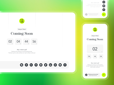 Portfolio Coming Soon app design ui ux