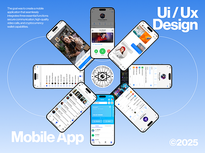 Social Messenger | Video Calls | Cryptocurrency android app branding design figma graphic design illustration ios logo mobile ui ux vector