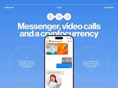 Social Messenger | Video Calls | Cryptocurrency android app branding design figma graphic design illustration ios logo mobile ui ux vector