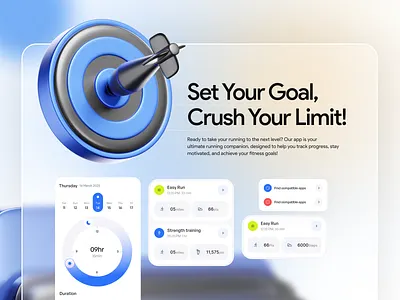 Fitness goals! branding dashboard design graphics design mobile app ui vector