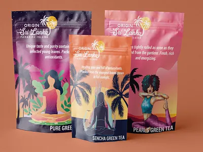 Tea Pouch Packaging bottle design branding cbd packaging coffee bag design food packaging graphic design illustration labeldesign logo packaging tea packaging