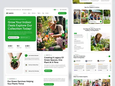 Gardening & Landscaping website contractor flowers garden gardening website homepage landing page landscaping landscaping website lawn lawncare lawncarewebsite plants uiuxdesign web design website template wordpress website