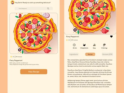 Food Recipe #DailyUI app branding design graphic design illustration logo typography ui ux vector