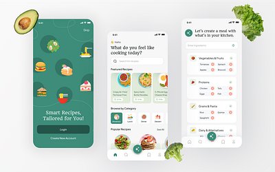 AI-Powered Recipe App 🍳 ai appdesign cookingapp designchallenge productdesign recipeapp uiux uxdesign