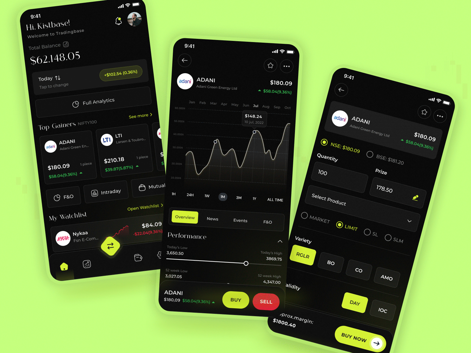 Stock Market App app app design app ui design finance investment marketplace mobile mobile app stock stock market stock trading trading ui ui design