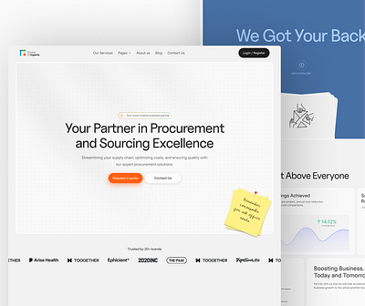 COE Nepal - A bento design landing page modern procurement product design productdesign stats ui ux webdesign