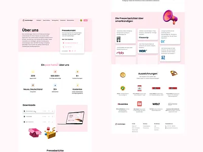 📢 Press page for legal tech Smartkündigen 3d 3d animation interface legal tech ui ux webdesign website