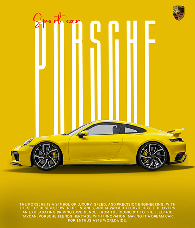 Porsche car | poster design |flyer design branding car design dribbble dribbble.com flyer flyer design flyerdesign foryou fyp graphic design no1 car porsche porsche car poster design sport sportcar taraning