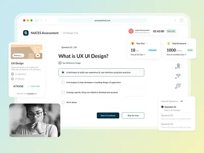 Online Assessment System app branding design ui ux
