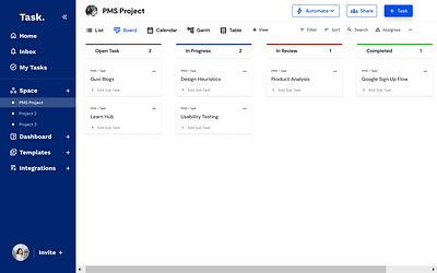 Smart Project Management Software as Service (SaaS) ui ux design