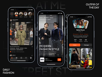 Lok at me | Social platform for outfit showcases app brand collaboration community platform fashion fashion community instagram ios mobile modern aesthetic outfit showcase product design reels shorts social network social platform style style exploration tiktok ui ux user experience