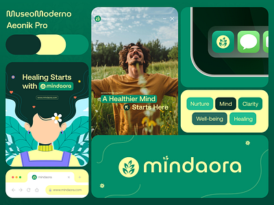 Mindaora Mental Health | Branding | Logo Design brand design brand identity branding design graphic design health logo logotype mental health mind peace refresh wellness