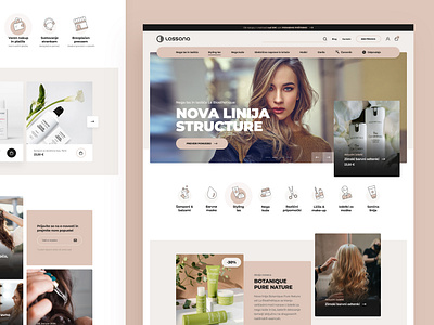 Lassana design drawingart ecommerce hair hair salon products responsive shop store ui ux web website