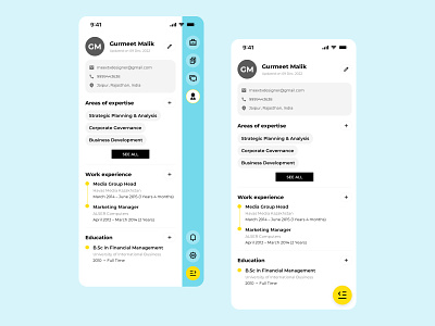 Candidate Profile UI animation app app design branding candidate profile design hiring job board job profile linkedin mobile app product design ui ui design uiux user profile