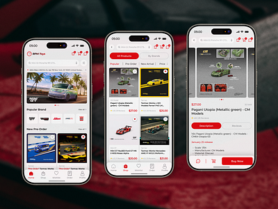 RPM Toys - Diecast Store - Mobile App app design mobile app mobile design online store product store purchase store ui ui design ux