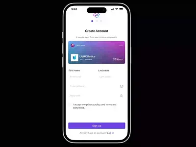 Onboarding user flow animation motion graphics onboarding ui