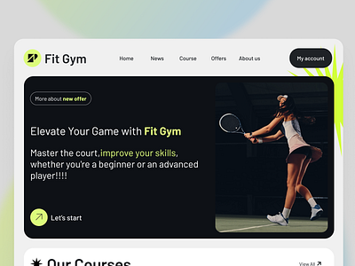 Fitness landing page animation app branding design graphic design illustration landing page typography ui uiux ux vector webdesign