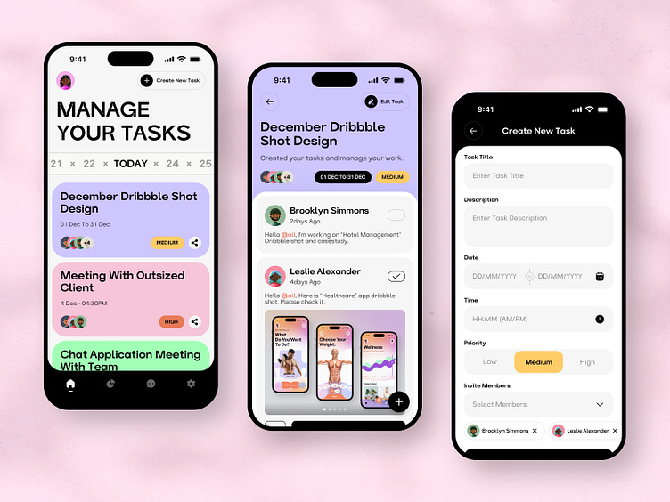 Task Management App by MindInventory UI/UX for MindInventory on Dribbble