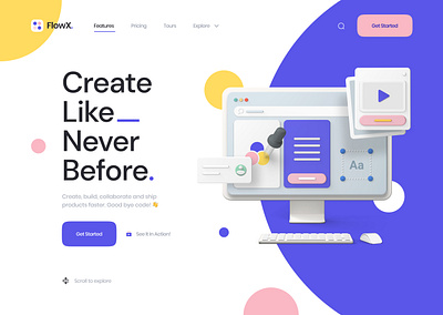 FlowX: Revolutionizing No-Code Web & Mobile App Design 3d appsolution automation branding creativetech designinspiration designjourney digitaldesign graphic design innovation logo mobileux nocode productdesign saas techdesign techinnovation ui userexperience ux
