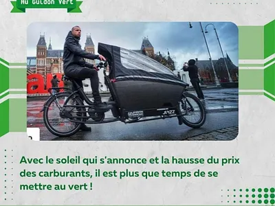 Social media post, Au guidon Vert, Brussels, *4 creativedesign