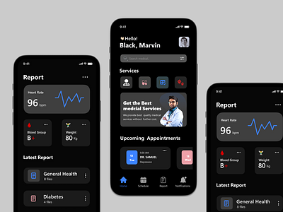 Health 🎣Care Mobile App UI Design app app design health care health overview health tracker healthcare healthy ios medical mobile mobile app sleep tracker telemedicine ui ui design ux