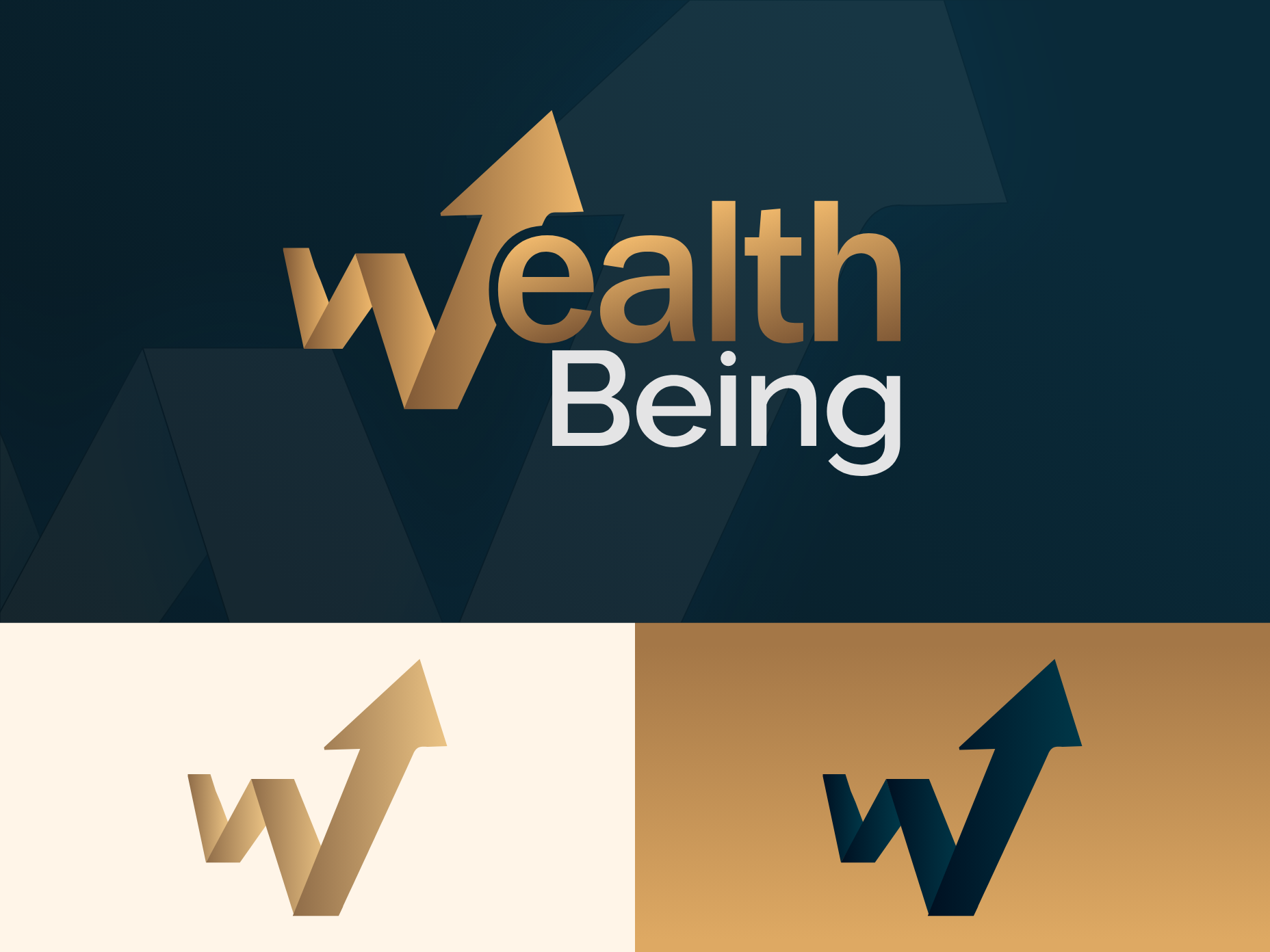 Wealth Being Branding banner board branding business cards design finance graphic design infographics insurances logo logo animation mockup mug retirement planning tax typography vector