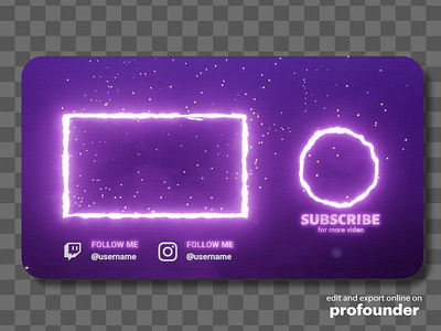 YouTube End Screen Flame Template for Gaming - Fire End Card animation branding design end card end screen follow follower gamer gaming graphic design logo social media subscribe twitch x youtube