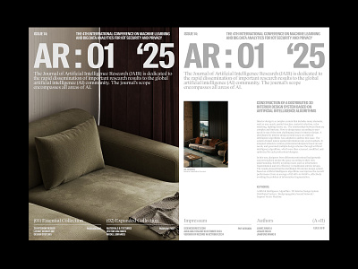 AI Journal – Artificial Interiors Layout art direction design grid layout minimal typography ux web